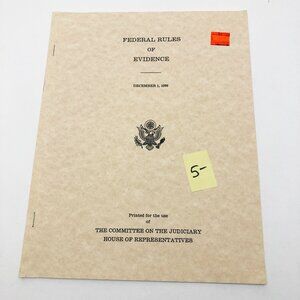 Federal Rules of Evidence December 1999 Printed for Committee Judiciary